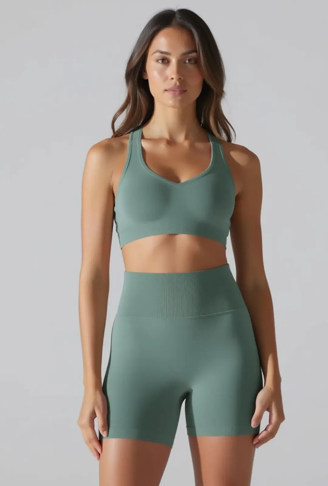 Hold the vision - Short sculptant V-Shape - Jade