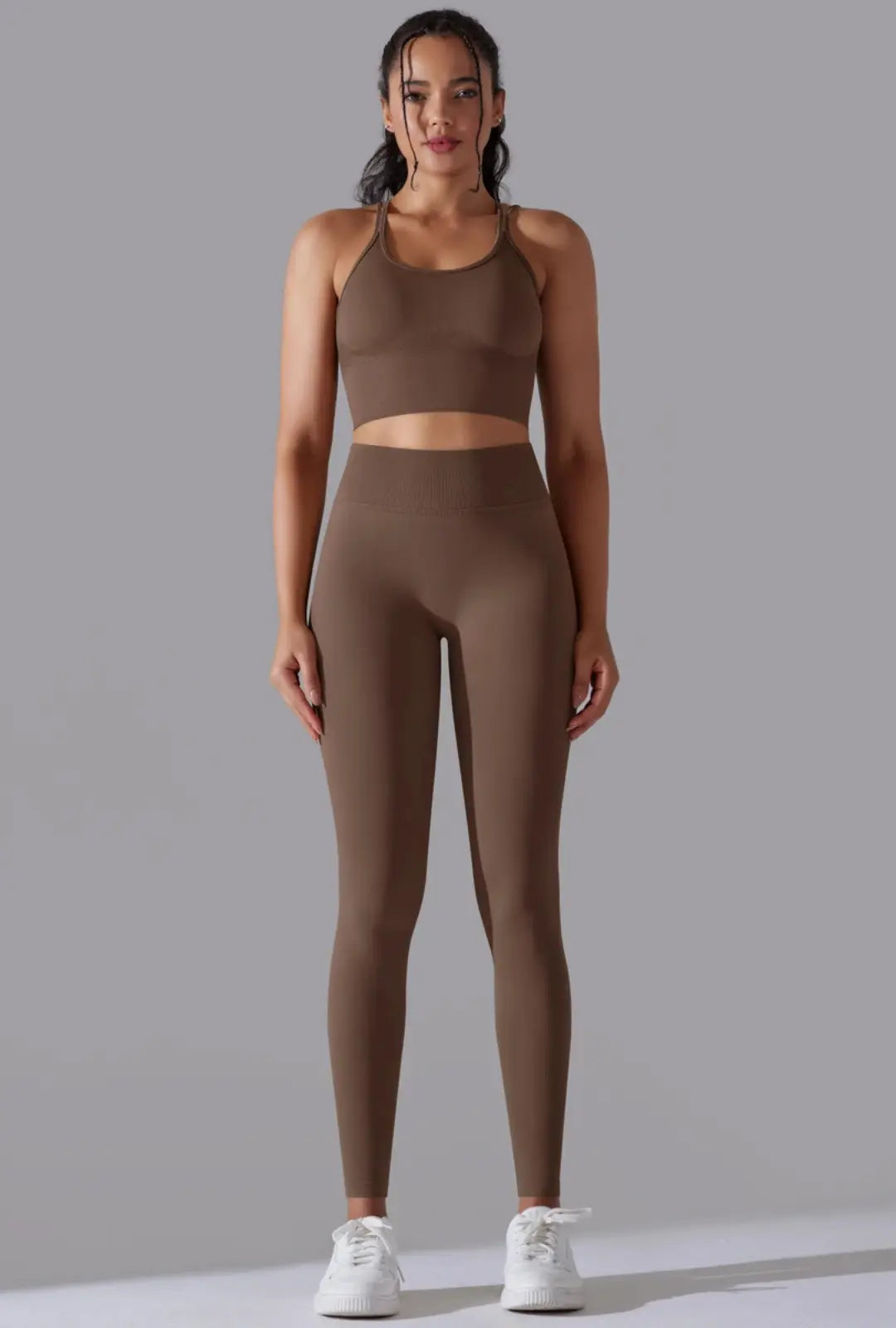 Tenue de musculation femme legging + brassière