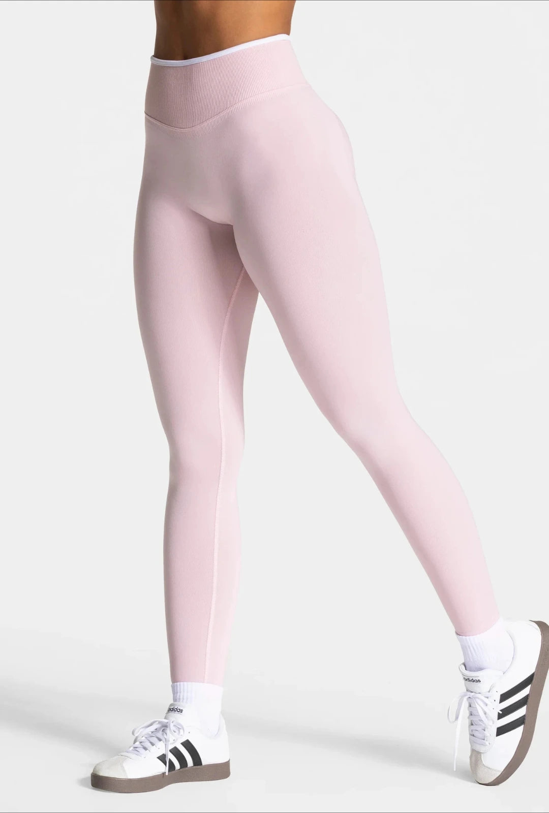 legging de sport sculptant  femme rose 